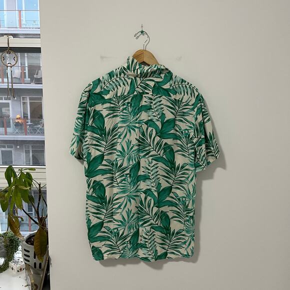 Banana Republic Men's Palm Leaf Print Button Up Slim Fit Top Size XL - Picture 3 of 4